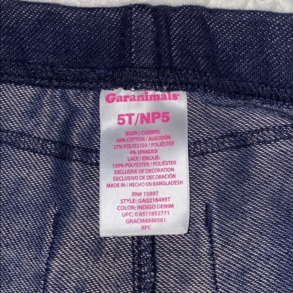 Garanimals 5T navy blue soft denim like shorts​ - Picture 2 of 4